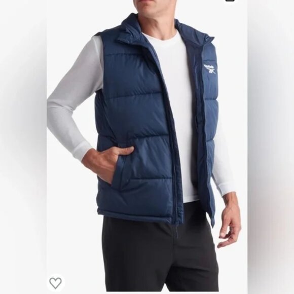 Reebok Men's Black Puffer Vest/NWT/XL - Picture 2 of 16